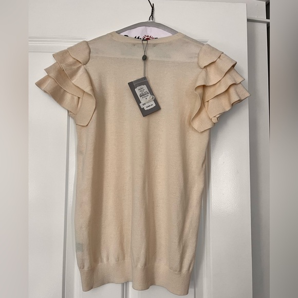 Neiman Marcus Cashmere Collection, flutter sleeve sweater - Picture 5 of 6